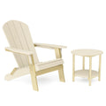 Set Sedia e Tavolino in Plastica Crema