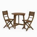 Set tavolo e sedie pieghevoli in legno di acacia Marrone