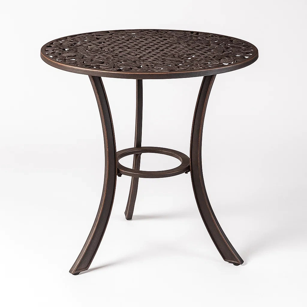 Tavolo rotondo in alluminio bronzo