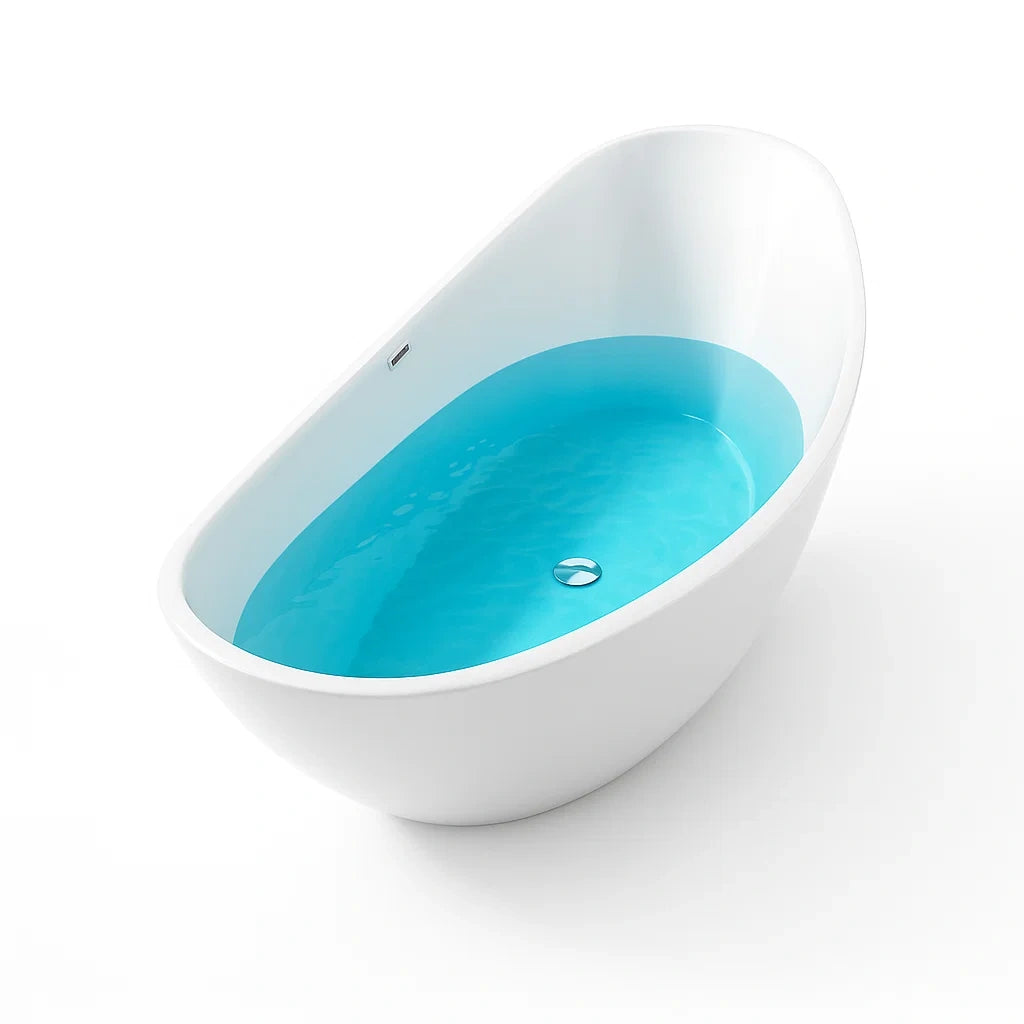 Vasca da Bagno Ovale Freestanding Acrilico Bianco