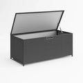 Scatola portaoggetti in rattan sintetico Nero 120x60x50 cm