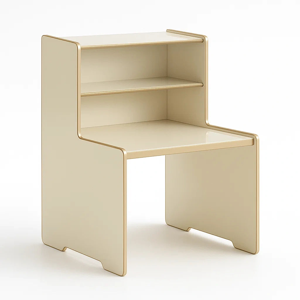Scrivania per Bambini in MDF con Mensole Beige