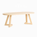 Tavolo Ovale in Legno di Quercia 180x90x75cm