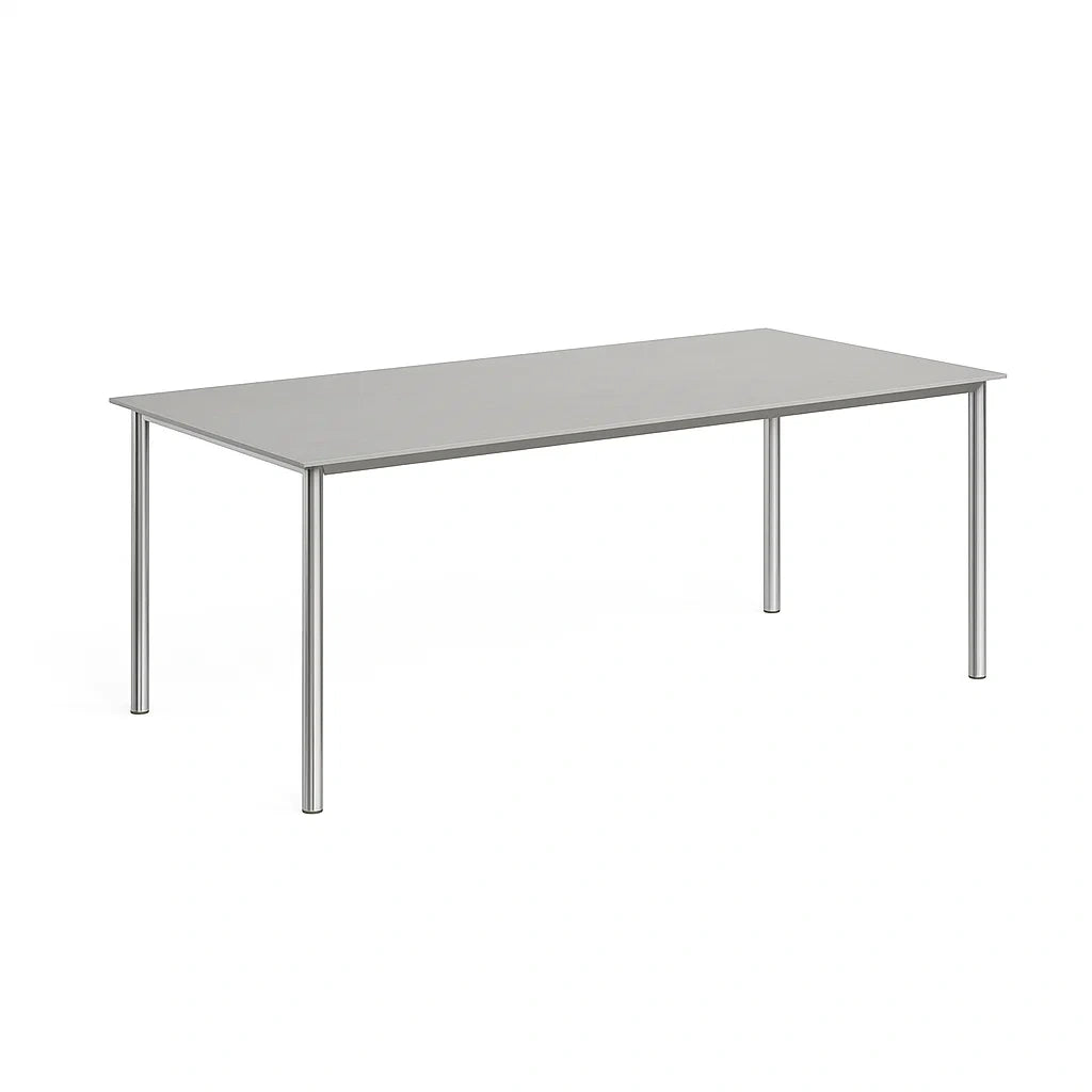Tavolo rettangolare in Metallo 200x90x75 cm Grigio