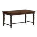 Tavolo rettangolare in legno e metallo marrone 150x90x75 cm