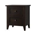 Comodino a 2 cassetti in legno marrone