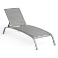 Sedia a sdraio in alluminio grigio
